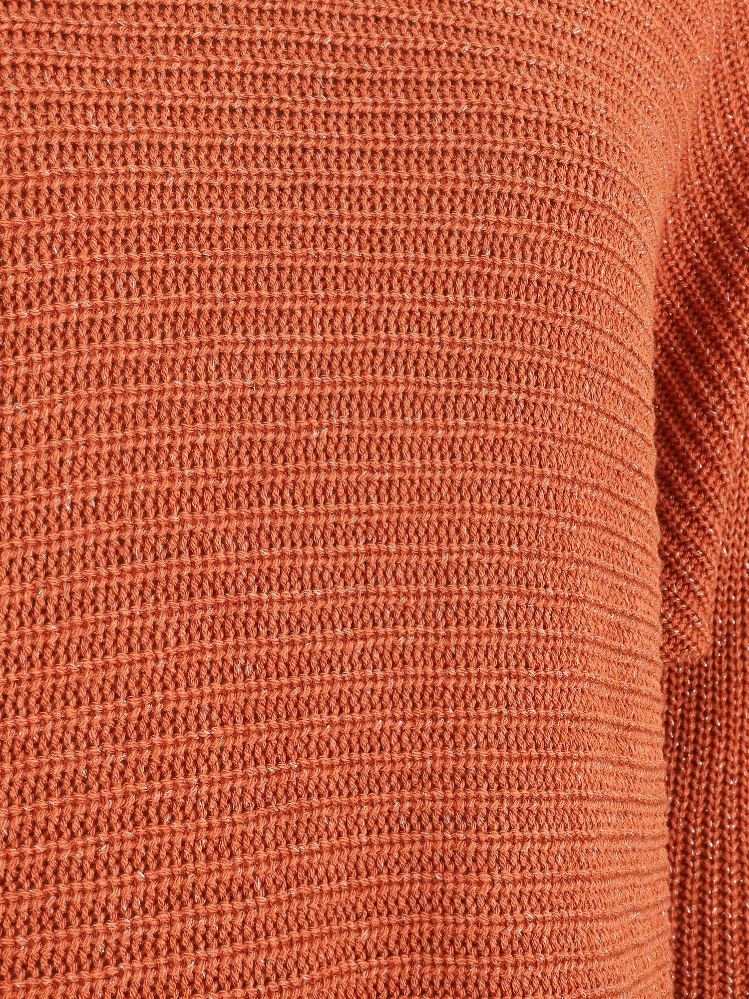 Pull irisé col bateau - Orange - 3