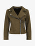Veste style perfecto en suédine - Kaki - 1