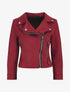 Veste style perfecto en suédine - Bordeaux - 1