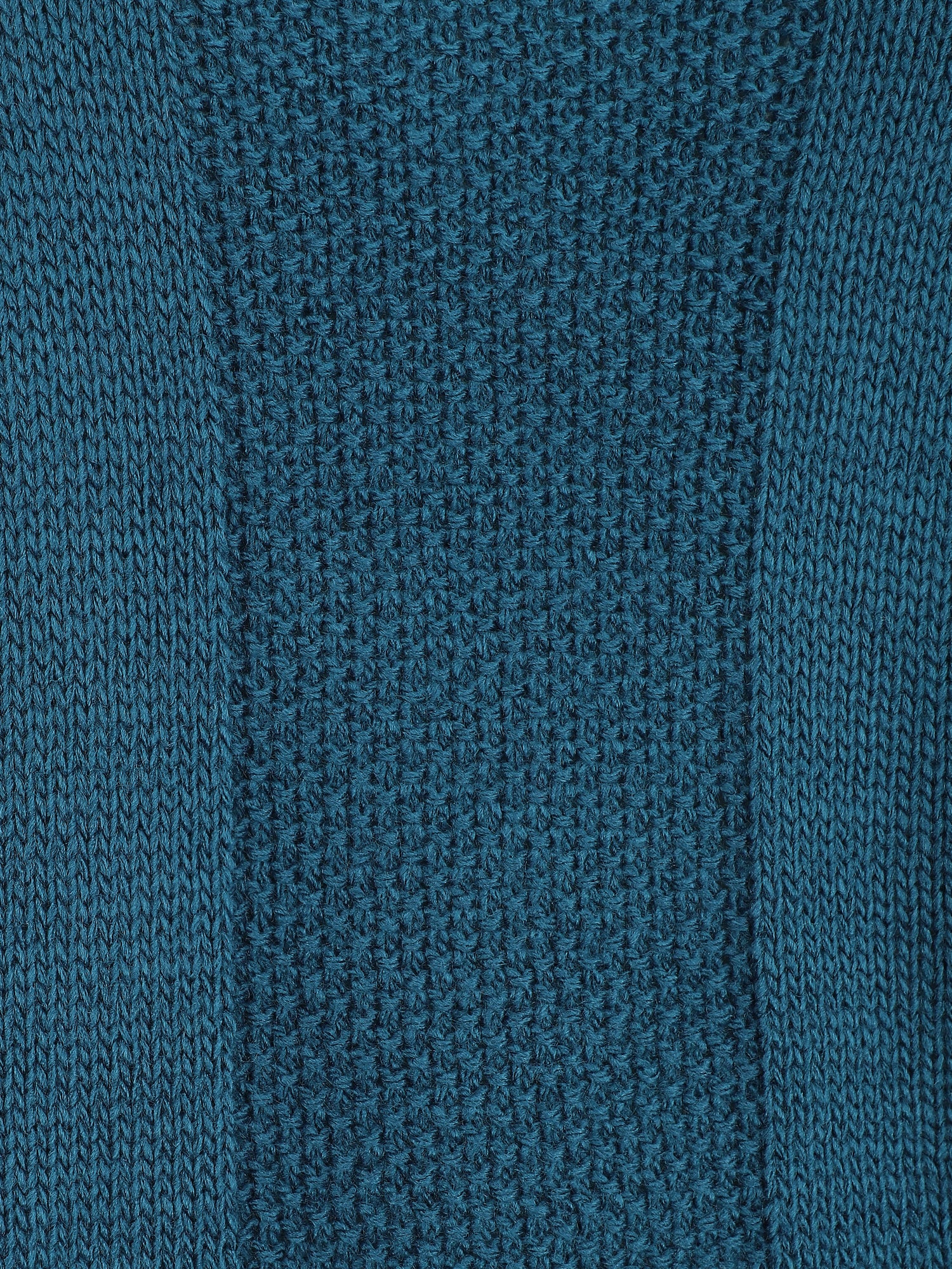 Pull à col rond et manches courtes - Bleu canard - 3