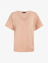 Pull à col rond et manches courtes - Rose - 1