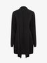 Gilet mi-long ouvert en maille - Noir - 1