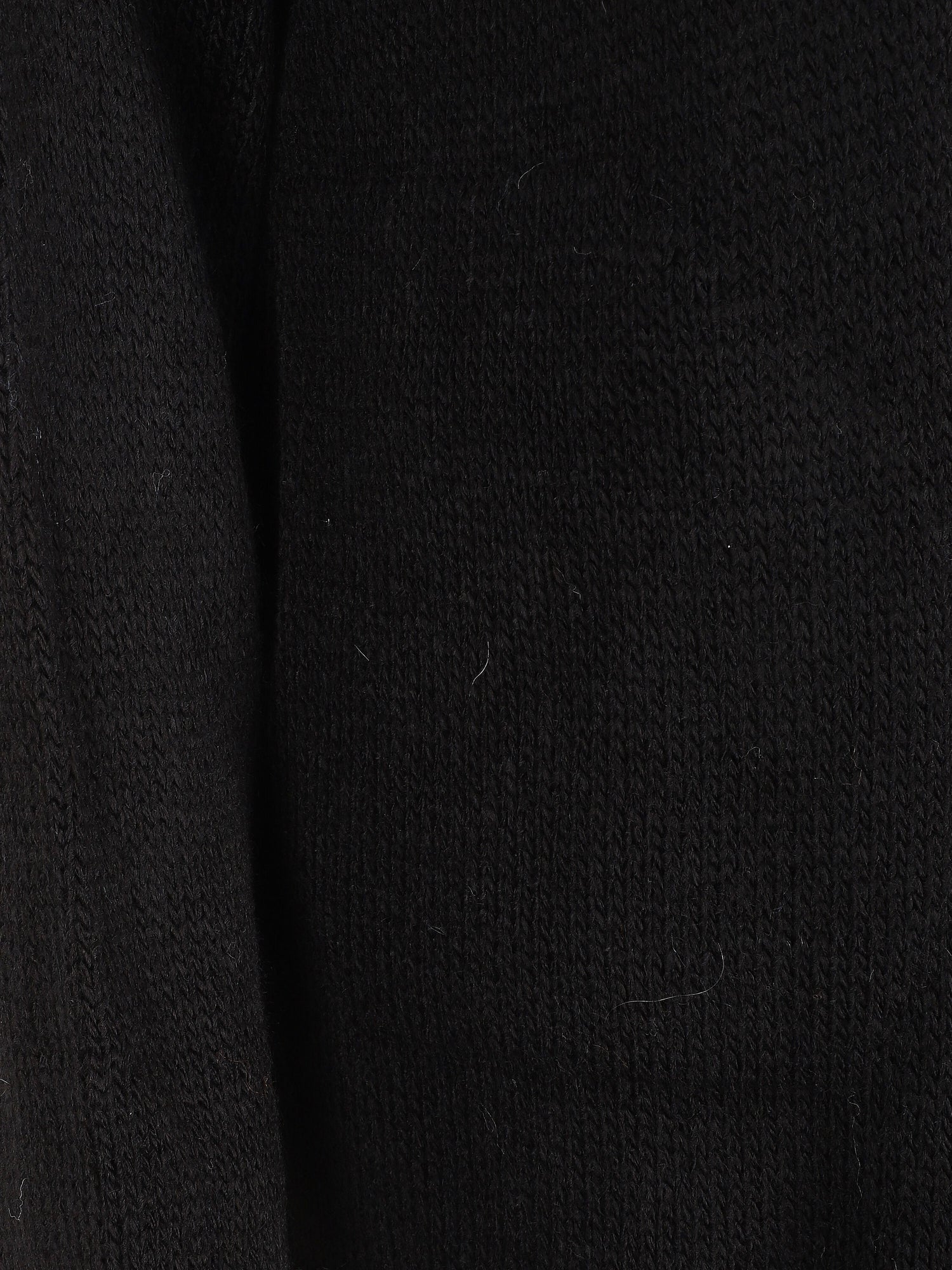 Gilet mi-long ouvert en maille - Noir - 3
