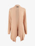 Gilet mi-long ouvert en maille - Rose - 5