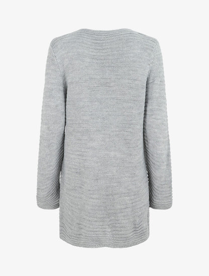 Gilet mi-long côtelé - Gris - 2