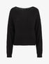 Pull loose à col bateau - Noir - 1