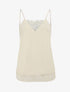 Caraco à col V en dentelle - Beige - 5