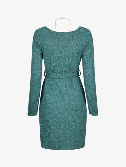 Robe pull style portefeuille - Vert - 2