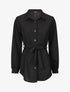 Chemise unie et liens à nouer - Noir - 4