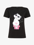 T-shirt à motif chat - Noir - 1