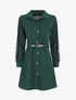 Robe chemise à manches dentelle - Vert foncé - 5