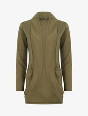 Veste légère ouverte à poches plaquées - Kaki - 5