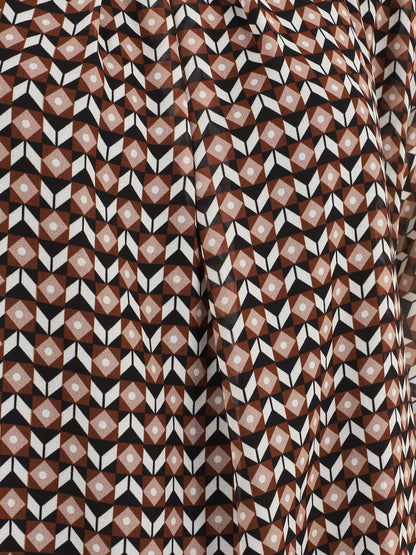 Blouse imprimé mosaïque - Noir - 3