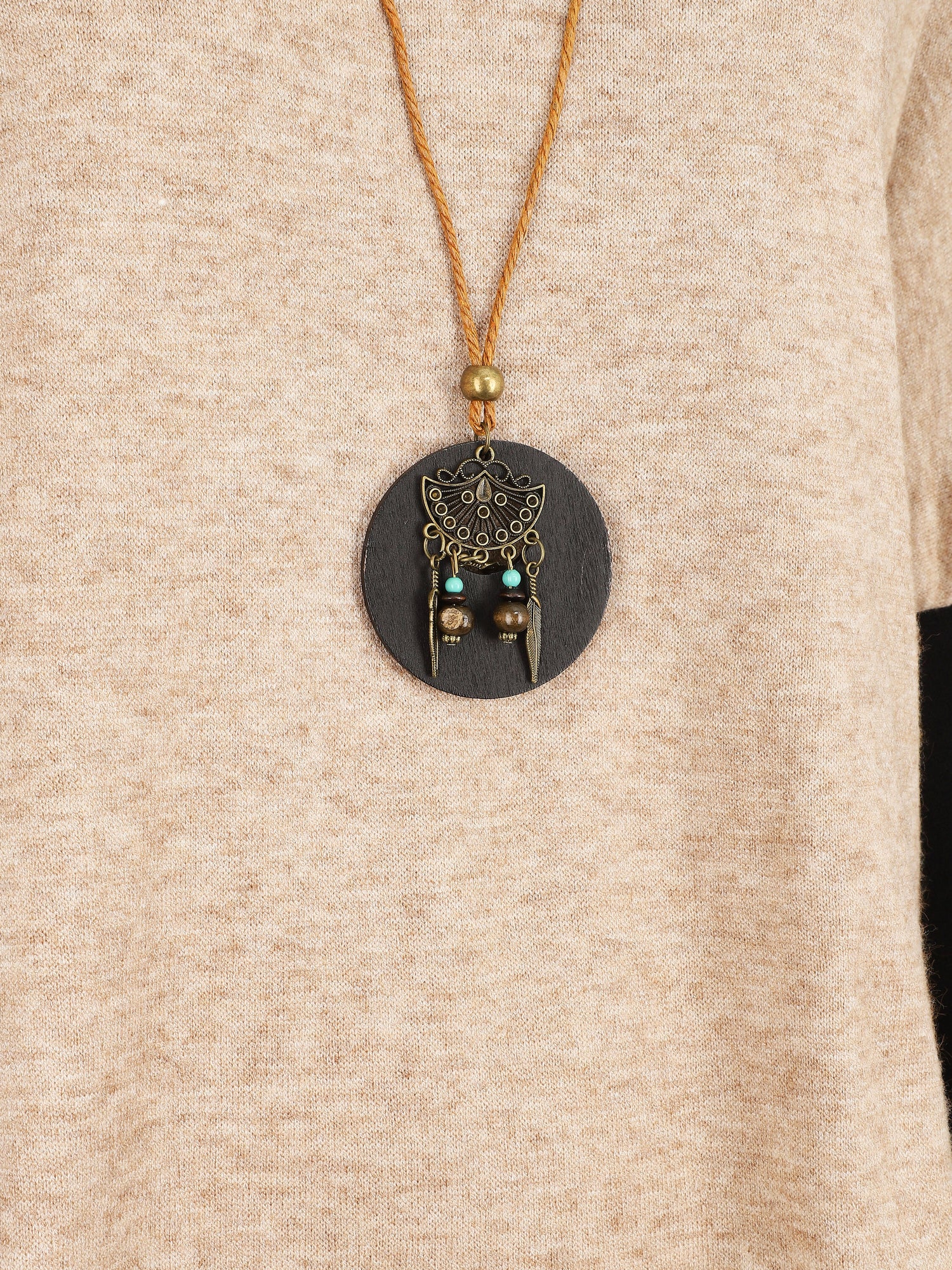 Pull chauve-souris à bas asymétrique - Camel - 3