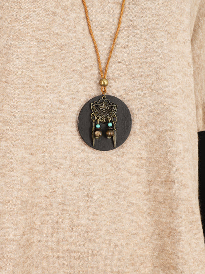 Pull chauve-souris à bas asymétrique - Camel - 3