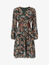 Robe fleuri col cache-coeur - Vert - 4