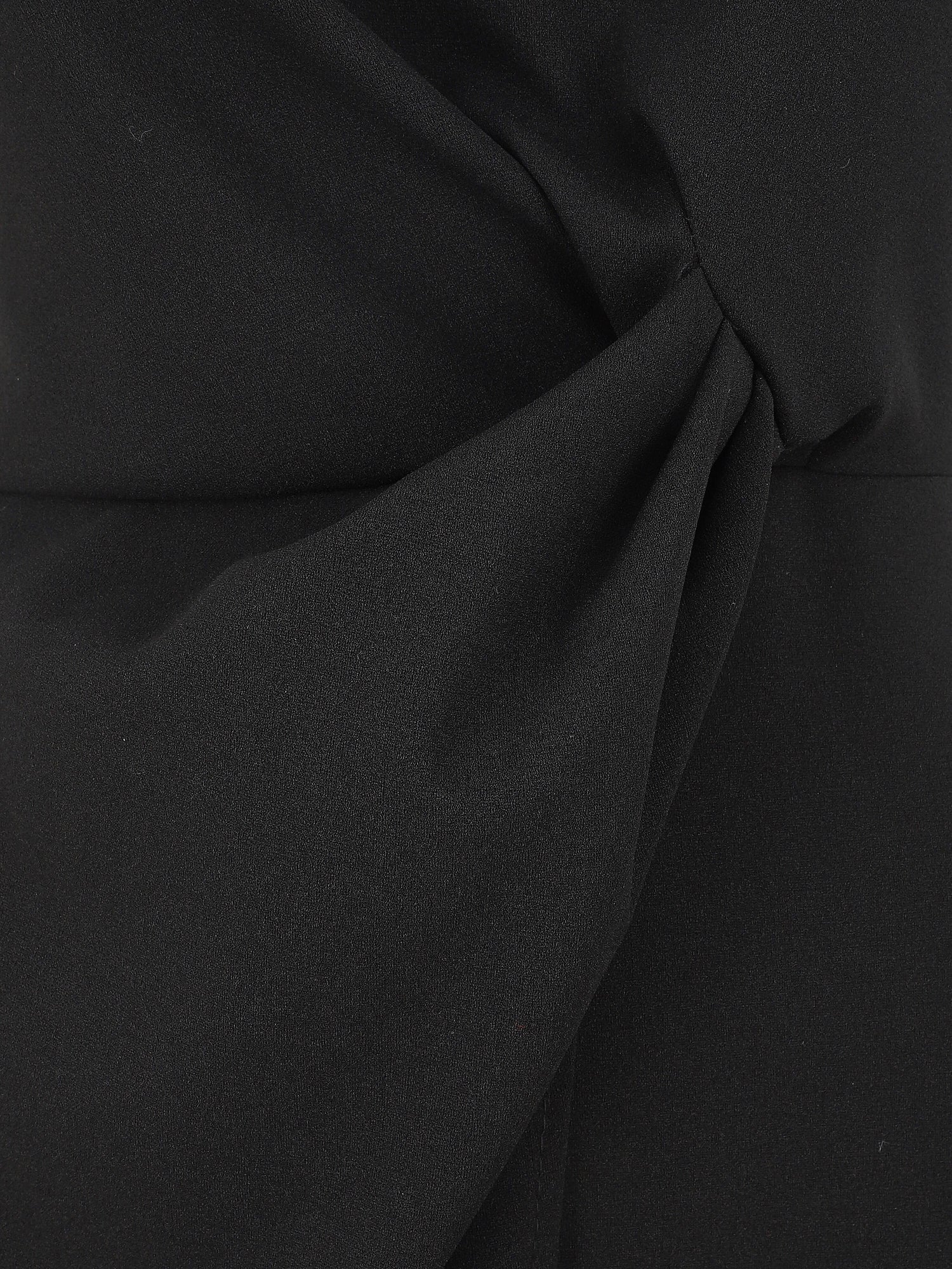 Robe coupe droite effet drapé - Noir - 3