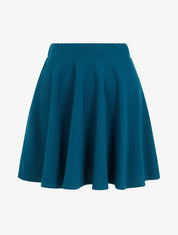 Jupe patineuse à taille haute - Bleu canard - 4