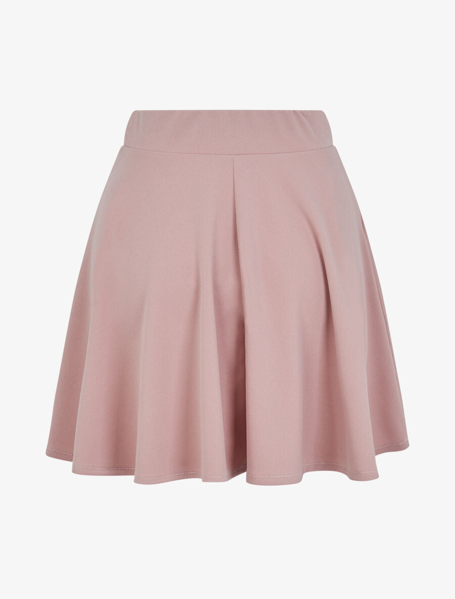 Jupe patineuse à taille haute - Rose poudré - 2