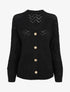 Cardigan grosse maille ajourée et bords côtelés - Noir - 1