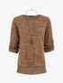 Pull à base asymétrique et manches retroussables - Camel - 1