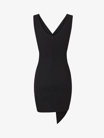 Robe fourreau cache-coeur - Noir - 2