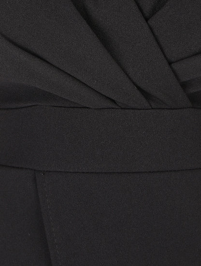 Robe fourreau cache-coeur - Noir - 3