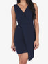 Robe fourreau cache-coeur - Marine - 1