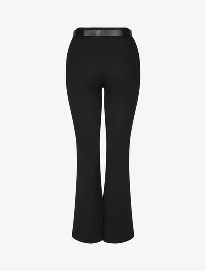 Pantalon à pince droit uni - Noir - 2