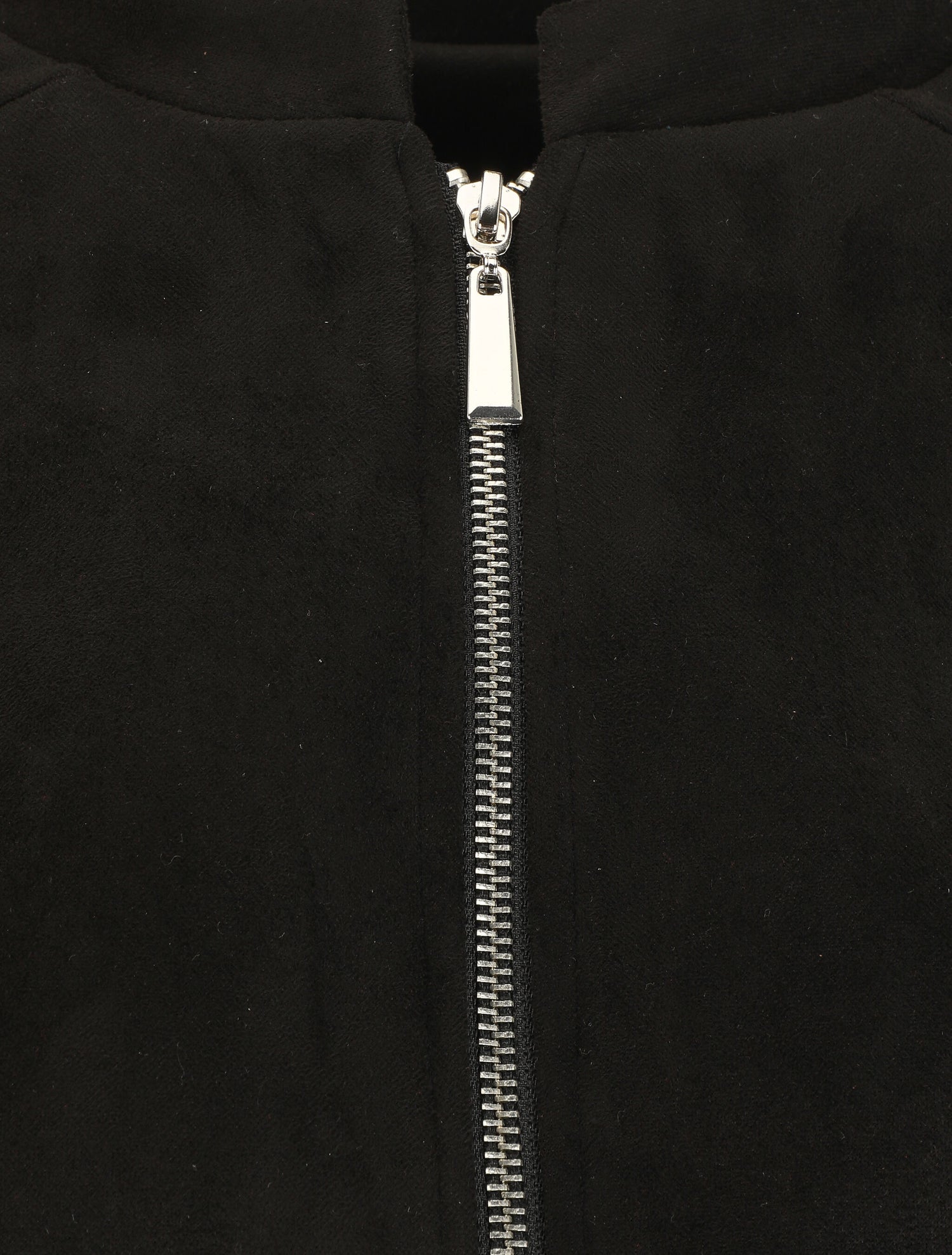 Veste zippée en suédine - Noir - 3