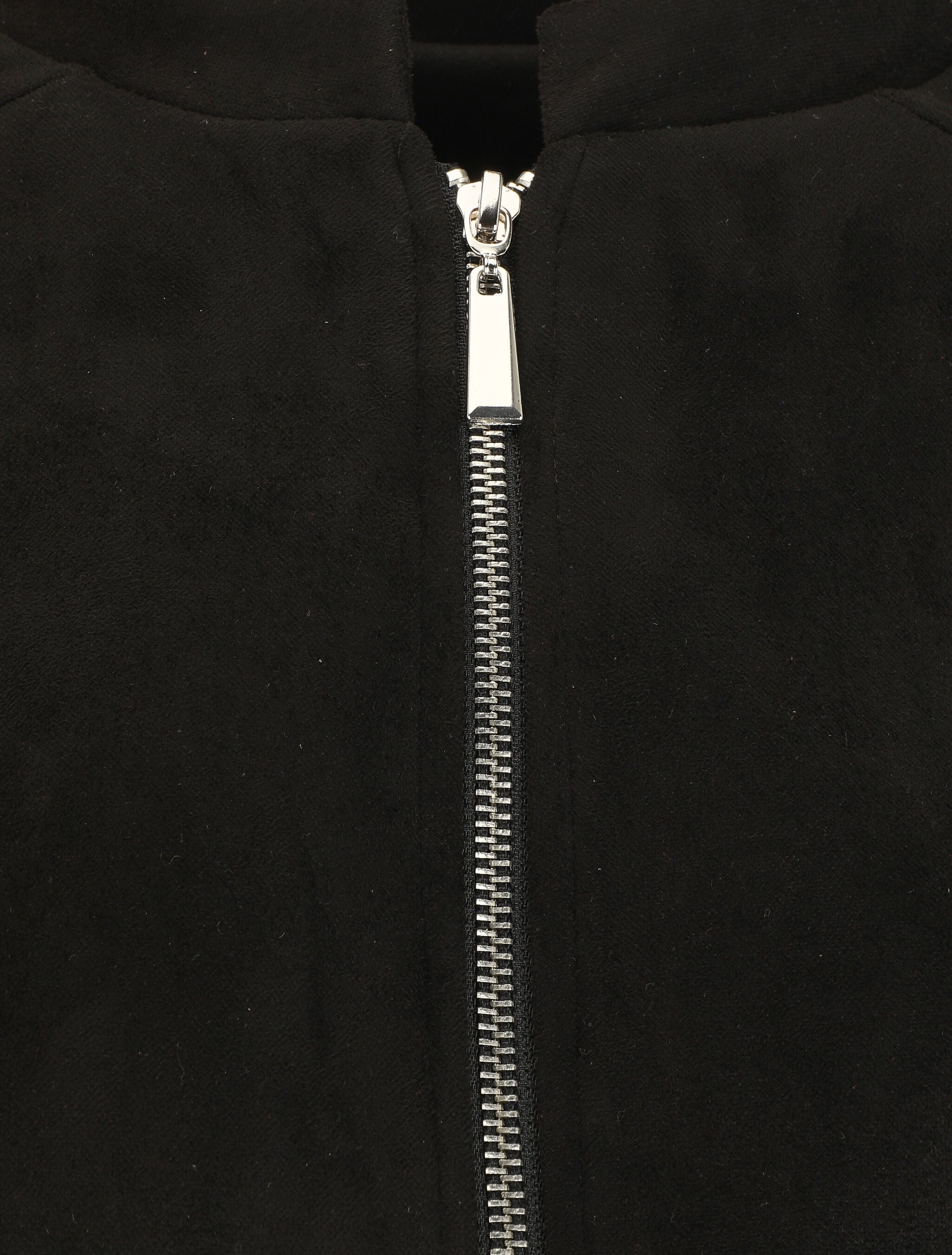 Veste zippée en suédine - Noir - 3