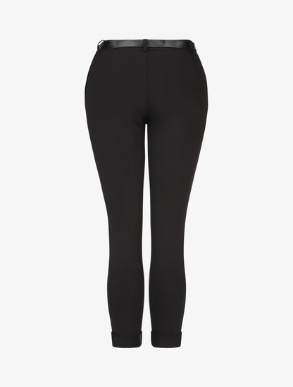 Pantalon droit à poches fantaisies - Noir - 2