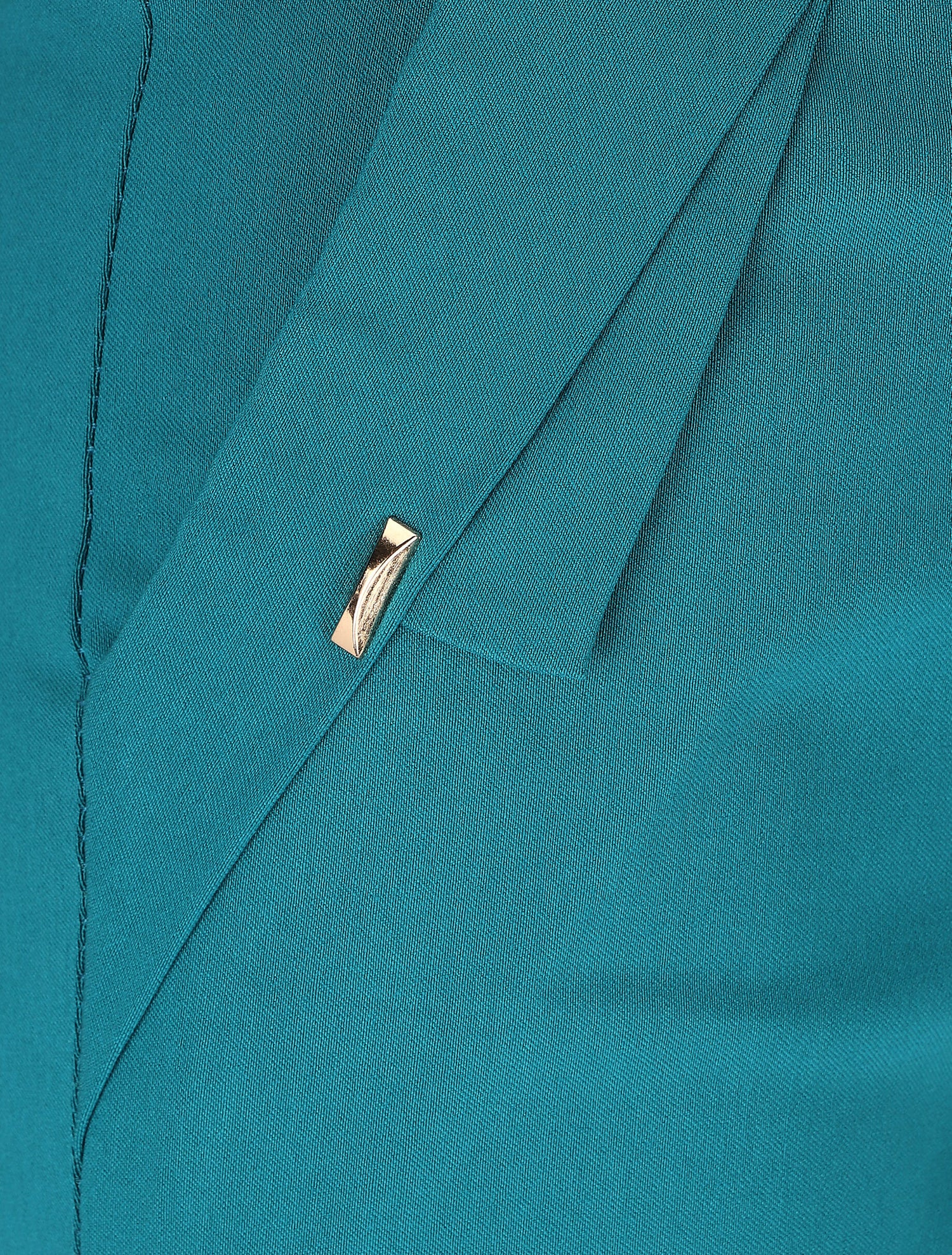 Pantalon droit à poches fantaisies - Bleu canard - 3