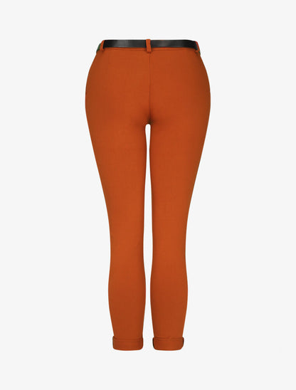 Pantalon droit à poches fantaisies - Orange - 2