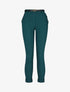 Pantalon 7/8 à revers et poches volantées - Vert sapin - 1