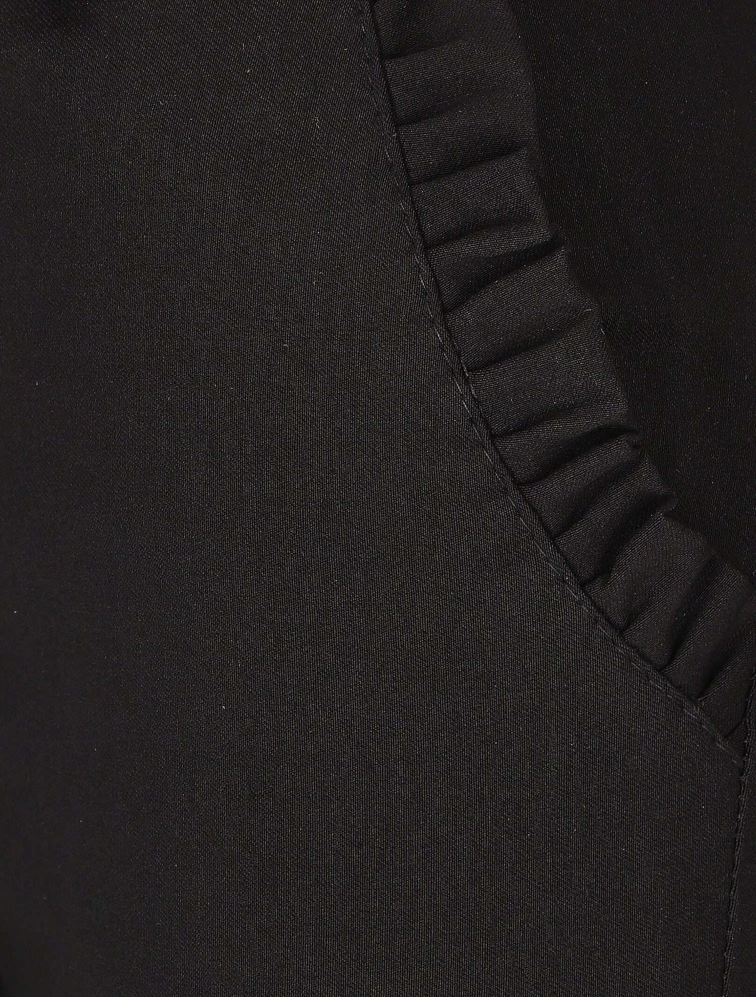 Pantalon 7/8 à revers et poches volantées - Noir - 3