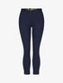 Pantalon 7/8 uni à revers - Marine - 1