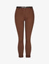 Pantalon 7/8 uni à revers - Marron - 1
