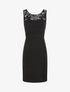 Robe fourreau et dentelle - Noir - 1