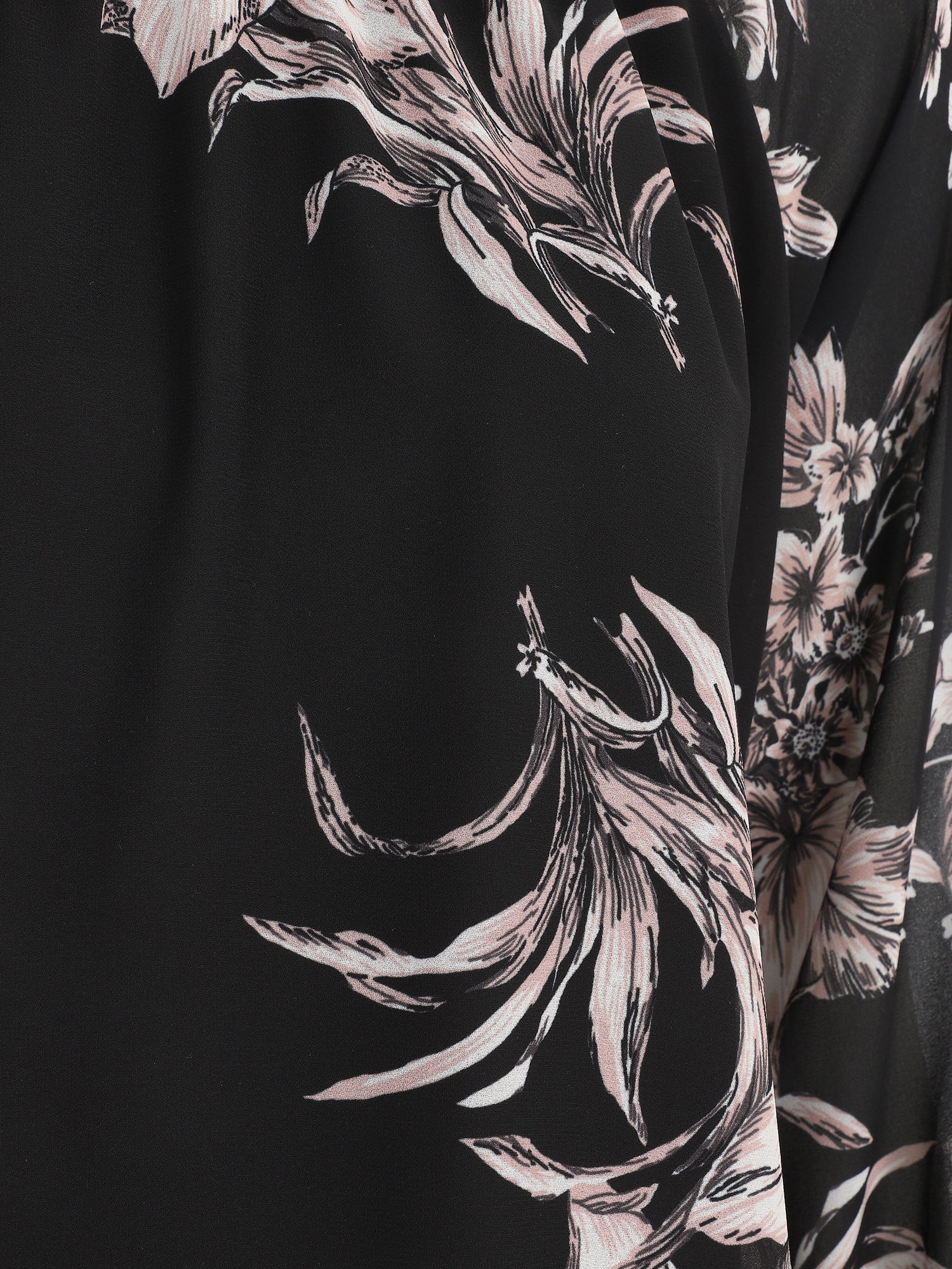 Blouse en voile à imprimé floral - Noir - 3