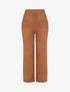 Pantalon uni en maille - Camel - 4