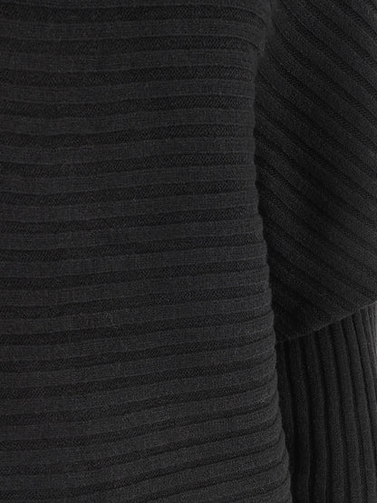 Pull uni oversize chauve-souris - Noir - 3
