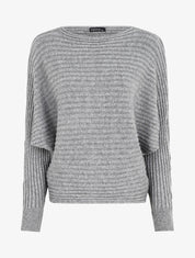 Pull uni oversize chauve-souris - Gris - 1