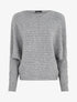 Pull uni oversize chauve-souris - Gris - 1