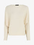 Pull uni oversize chauve-souris - Écru - 5