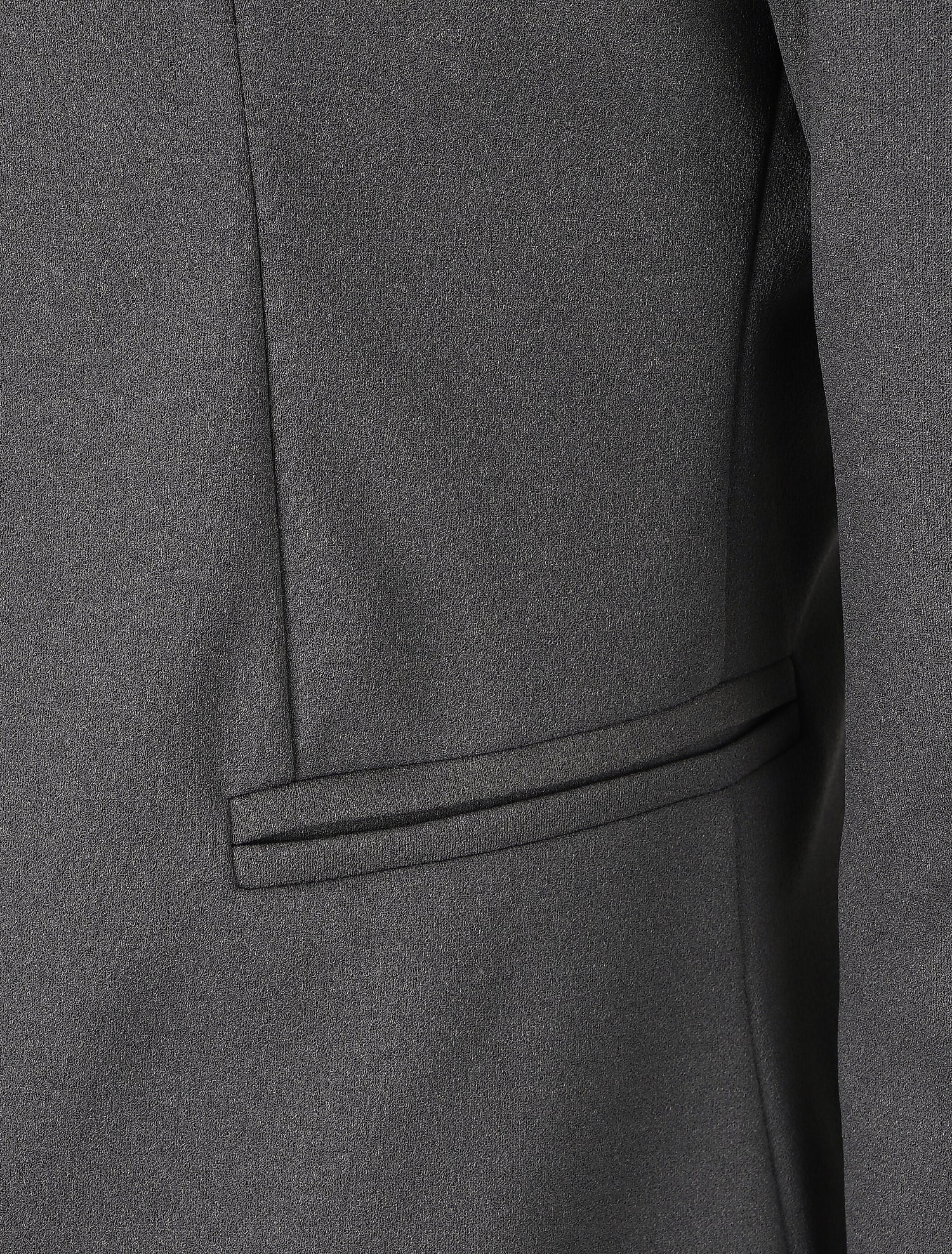 Blazer uni à revers imprimé graphique - Gris - 3