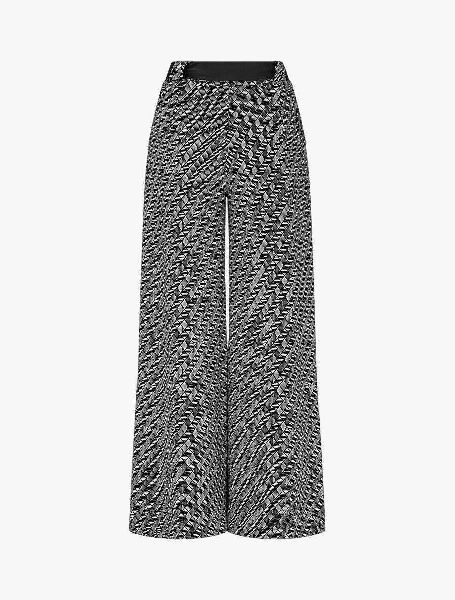 Pantalon coupe ample à imprimé graphique - Noir - 2