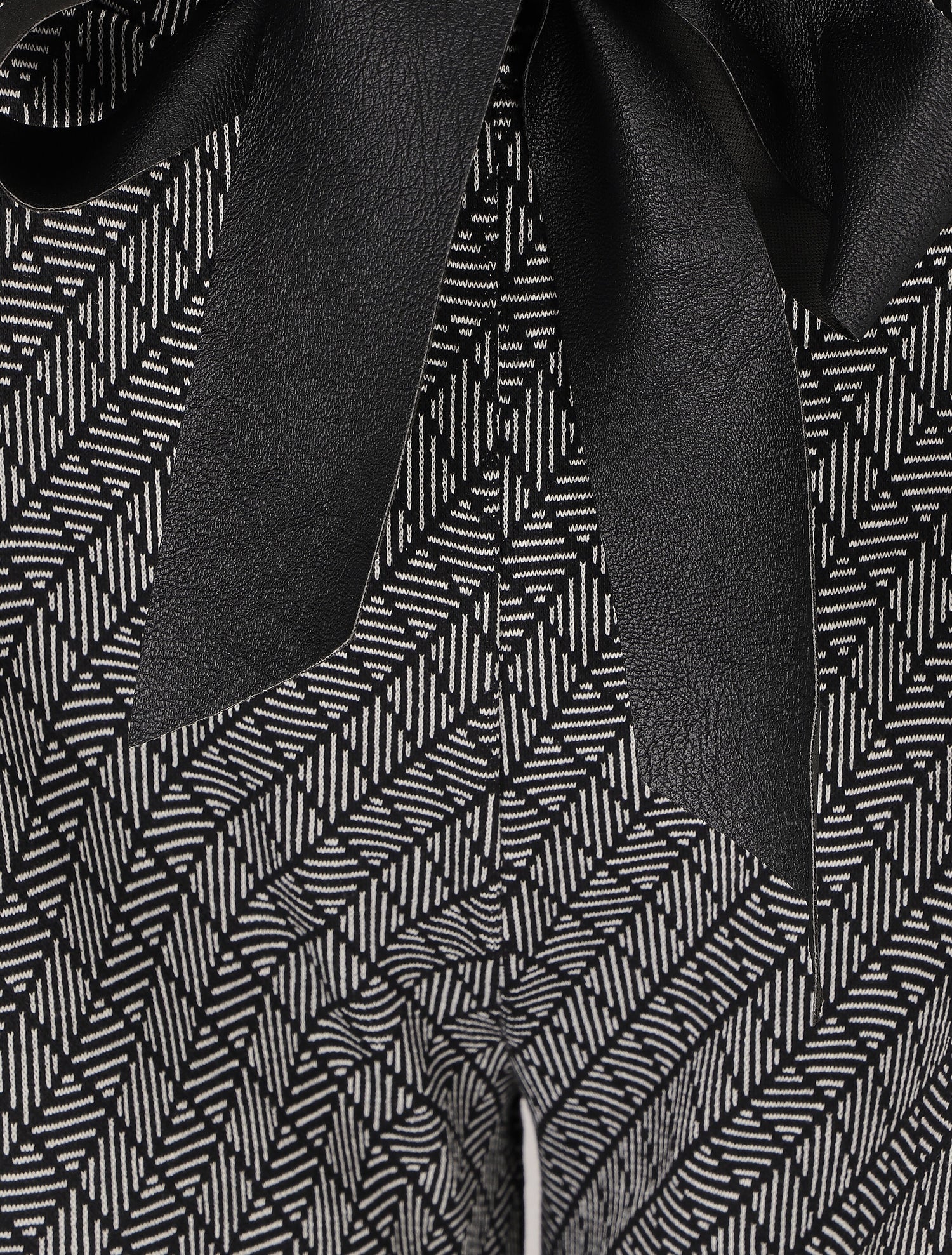 Pantalon coupe ample à imprimé graphique - Noir - 3