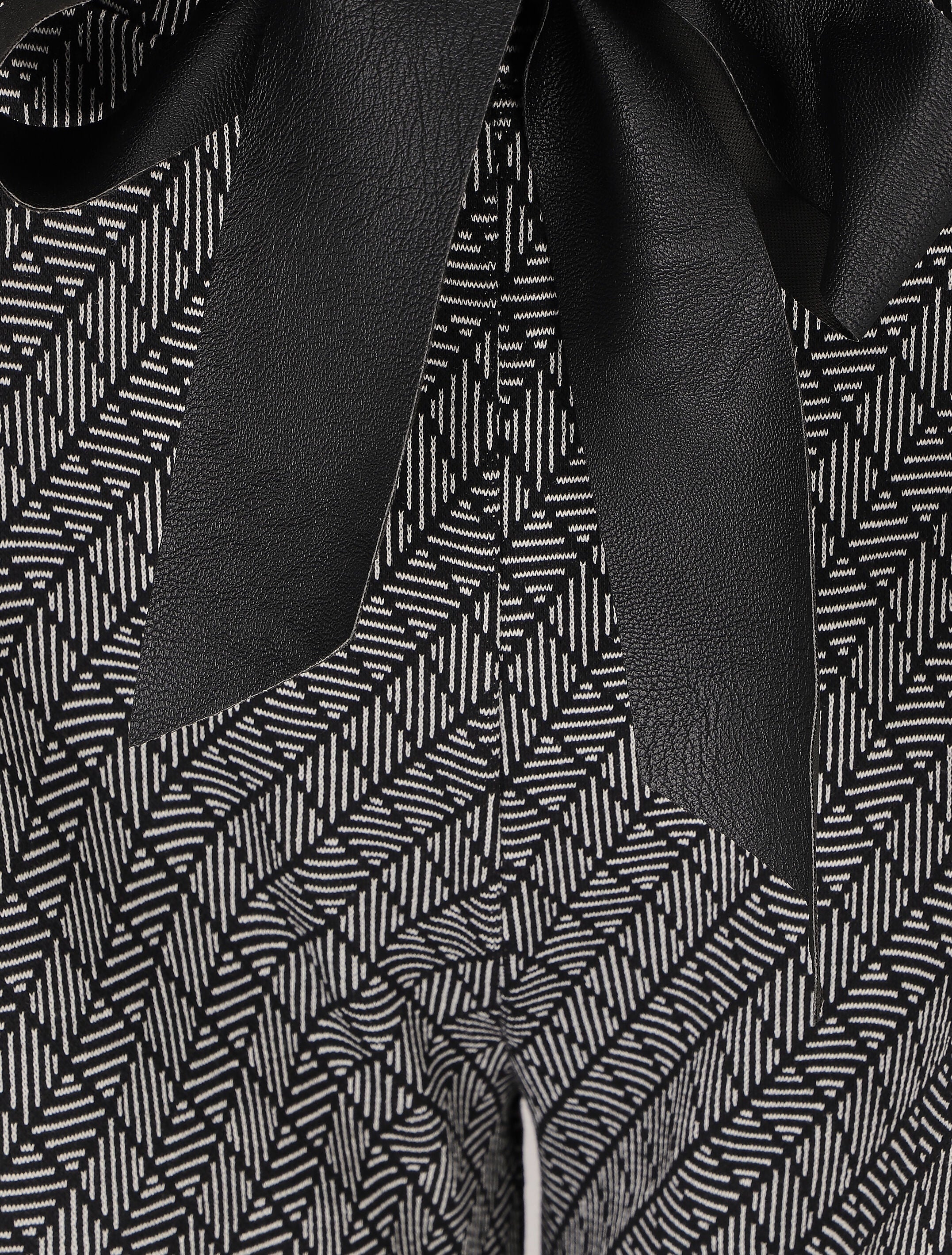 Pantalon coupe ample à imprimé graphique - Noir - 3