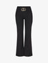 Pantalon flare taille haute à boucle - Noir - 4